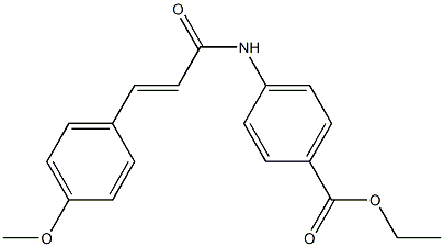 4-[[3-(4-Methoxyphenyl)-1-oxo-2-propenyl]amino]benzoic acid ethyl ester 结构式