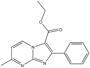 2-Phenyl-7-methylimidazo[1,2-a]pyrimidine-3-carboxylic acid ethyl ester 结构式