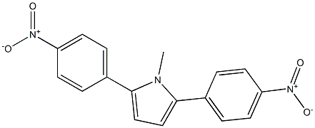 1-Methyl-2,5-bis(4-nitrophenyl)-1H-pyrrole 结构式