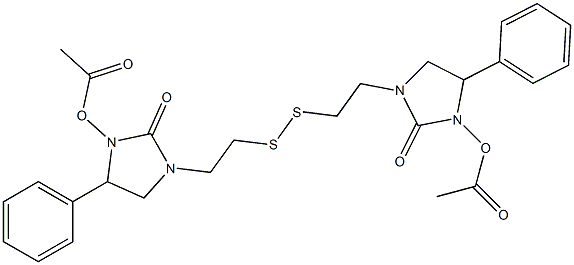 Bis[2-(1-acetoxy-5-phenyl-2-oxoimidazolidin-3-yl)ethyl] persulfide 结构式