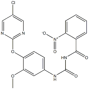 1-(2-Nitrobenzoyl)-3-[4-[(5-chloro-2-pyrimidinyl)oxy]-3-methoxyphenyl]urea 结构式