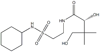 [R,(+)]-N-[2-(Cyclohexylsulfamoyl)ethyl]-2,4-dihydroxy-3,3-dimethylbutyramide 结构式