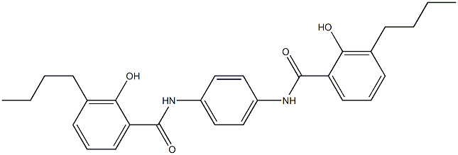 N,N'-Bis(3-butylsalicyloyl)-p-phenylenediamine 结构式