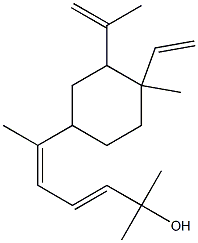 6-(3-Isopropenyl-4-methyl-4-vinylcyclohexan-1-yl)-2-methyl-3,5-heptadien-2-ol 结构式