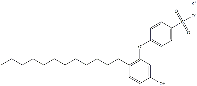 3'-Hydroxy-6'-dodecyl[oxybisbenzene]-4-sulfonic acid potassium salt 结构式