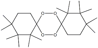 1,1,2,2,3,3,10,10,11,11,12,12-Dodecamethyl-7,8,15,16-tetraoxadispiro[5.2.5.2]hexadecane 结构式