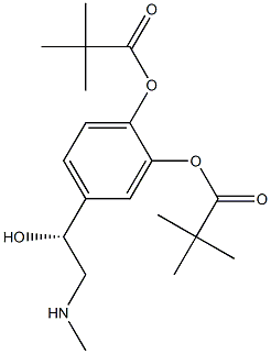 4-[(R)-1-Hydroxy-2-(methylamino)ethyl]-1,2-phenylenebis(2,2-dimethylpropanoate) 结构式