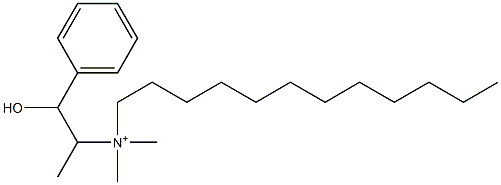 Dodecyl(1-methyl-2-hydroxy-2-phenylethyl)dimethylaminium 结构式