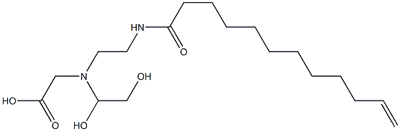 N-(1,2-Dihydroxyethyl)-N-[2-(11-dodecenoylamino)ethyl]aminoacetic acid 结构式