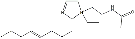 1-[2-(Acetylamino)ethyl]-1-ethyl-2-(4-octenyl)-3-imidazoline-1-ium 结构式