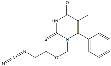 1-[(2-Azidoethoxy)methyl]-6-phenylthiothymine 结构式