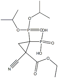 [2-(Ethoxycarbonyl)-2-cyanocyclopropane-1,1-diyl]bis(phosphonic acid diisopropyl) ester 结构式