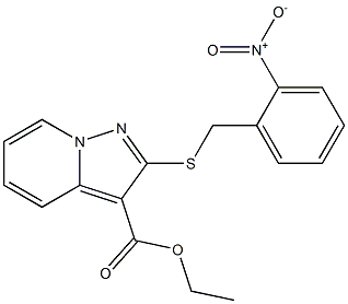 2-[[(2-Nitrophenyl)methyl]thio]pyrazolo[1,5-a]pyridine-3-carboxylic acid ethyl ester 结构式