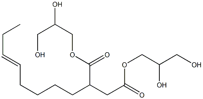 2-(5-Octenyl)succinic acid bis(2,3-dihydroxypropyl) ester 结构式