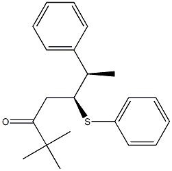 (5S,6R)-2,2-Dimethyl-6-phenyl-5-phenylthio-3-heptanone 结构式