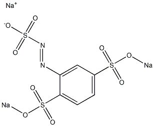 2,5-Di(sodiosulfo)benzenediazosulfonic acid sodium salt 结构式