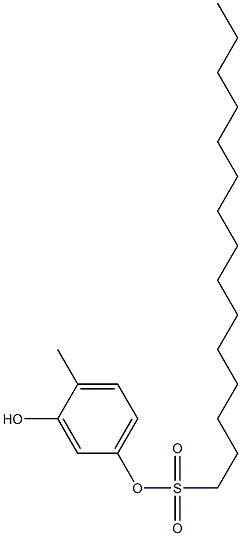 1-Pentadecanesulfonic acid 3-hydroxy-4-methylphenyl ester 结构式