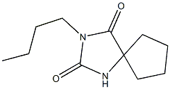 3-Butyl-2,4-dioxo-1,3-diazaspiro[4.4]nonane 结构式