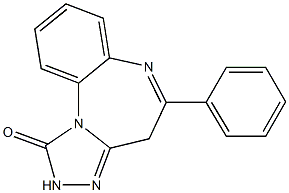 2,4-Dihydro-5-(phenyl)-1H-[1,2,4]triazolo[4,3-a][1,5]benzodiazepin-1-one 结构式