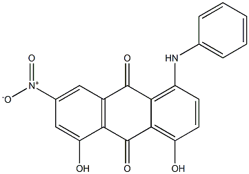 1-Anilino-4,5-dihydroxy-7-nitroanthraquinone 结构式