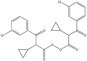 (3-Chlorobenzoyl)(cyclopropylacetyl) peroxide 结构式