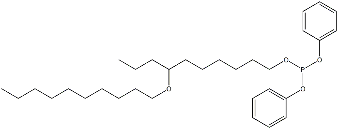 Phosphorous acid 7-(decyloxy)decyldiphenyl ester 结构式