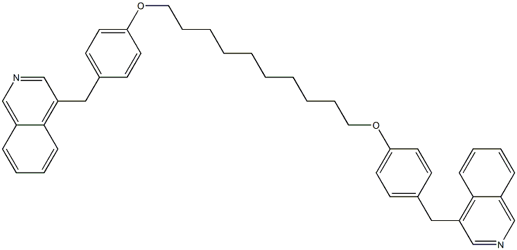 1,10-Bis[4-(4-isoquinolylmethyl)phenoxy]decane 结构式