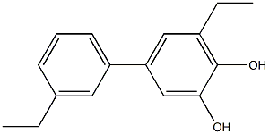 4-(3-Ethylphenyl)-6-ethylbenzene-1,2-diol 结构式