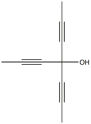 1,1-Bis(1-propynyl)-2-butyn-1-ol 结构式