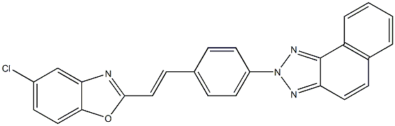 5-Chloro-2-[(E)-4-[2H-naphtho[1,2-d]triazol-2-yl]styryl]benzoxazole 结构式