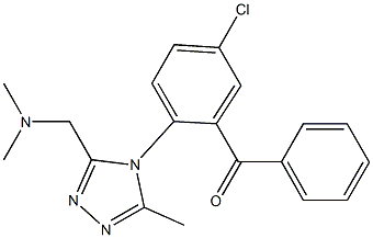 2-[3-[(Dimethylamino)methyl]-5-methyl-4H-1,2,4-triazol-4-yl]-5-chlorobenzophenone 结构式