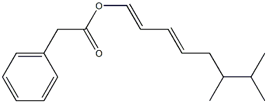 Phenylacetic acid 6,7-dimethyl-1,3-octadienyl ester 结构式