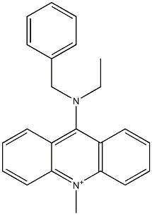 9-(Benzylethylamino)-10-methylacridin-10-ium 结构式