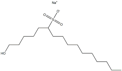 1-Hydroxyhexadecane-6-sulfonic acid sodium salt 结构式