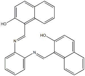 1,1'-(1,2-Phenylene)bis(nitrilomethylidyne)bis(naphthalene-2-ol) 结构式