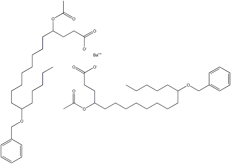 Bis(13-benzyloxy-4-acetyloxystearic acid)barium salt 结构式