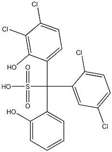 (2,5-Dichlorophenyl)(3,4-dichloro-2-hydroxyphenyl)(2-hydroxyphenyl)methanesulfonic acid 结构式