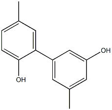 5,5'-Dimethyl-1,1'-biphenyl-2,3'-diol 结构式