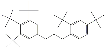 1-(3,4,5-Tri-tert-butylphenyl)-3-(2,4-di-tert-butylphenyl)propane 结构式