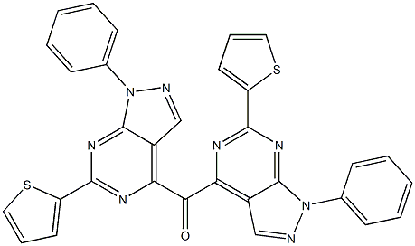 2-Thienyl(1-phenyl-1H-pyrazolo[3,4-d]pyrimidin-4-yl) ketone 结构式
