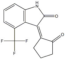 4-Trifluoromethyl-2,3-dihydro-3-(2-oxocyclopentylidene)-1H-indol-2-one 结构式