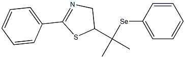2-Phenyl-5-[1-methyl-1-(phenylseleno)ethyl]-2-thiazoline 结构式