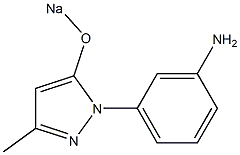 1-(m-Aminophenyl)-5-sodiooxy-3-methyl-1H-pyrazole 结构式