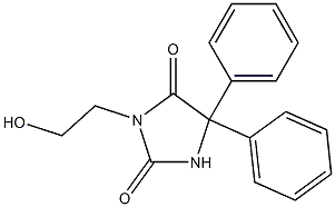 5,5-Diphenyl-3-(2-hydroxyethyl)hydantoin 结构式