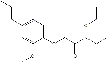 N-Ethoxy-N-ethyl-2-(2-methoxy-4-propylphenoxy)acetamide 结构式