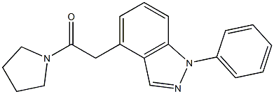 1-Phenyl-4-[[(pyrrolidin-1-yl)carbonyl]methyl]-1H-indazole 结构式