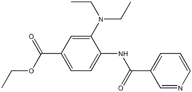 3-Diethylamino-4-[(3-pyridinylcarbonyl)amino]benzoic acid ethyl ester 结构式