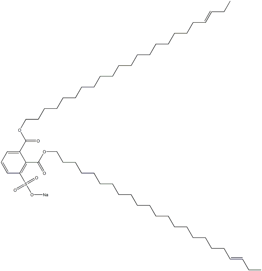 3-(Sodiosulfo)phthalic acid di(20-tricosenyl) ester 结构式