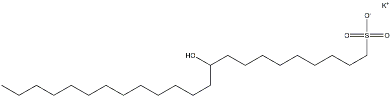 10-Hydroxytricosane-1-sulfonic acid potassium salt 结构式