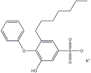 6-Hydroxy-2-heptyl[oxybisbenzene]-4-sulfonic acid potassium salt 结构式